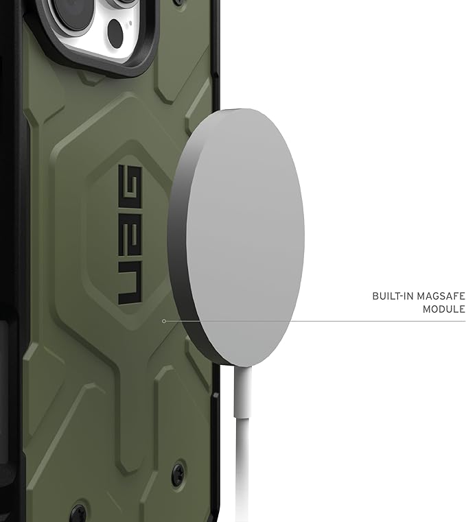 URBAN ARMOR GEAR UAG Designed for iPhone 16 Pro Max Case 6.9" Pathfinder - Compatible with MagSafe Charging Rugged Shockproof Anti-Slip Military Grade Protective Cover, Olive Drab