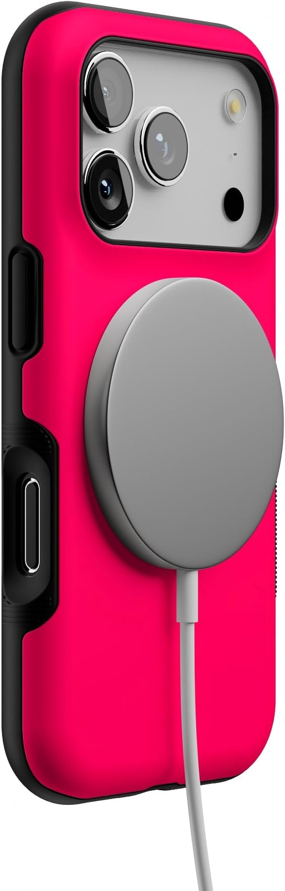 Casely iPhone 17 Pro Case | Think Pink | Solid Neon Pink | Bold Protective Design | Compatible with MagSafe