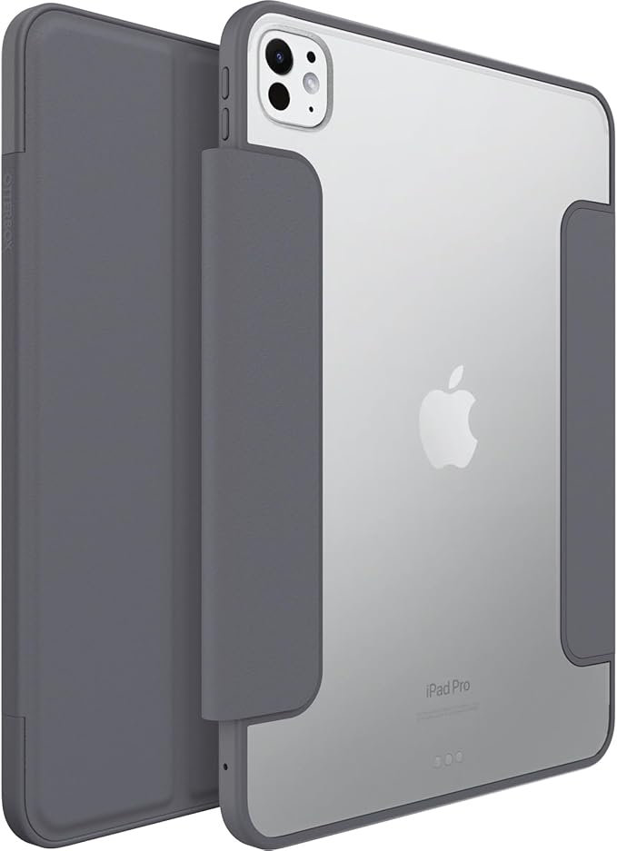 OtterBox Symmetry Series Folio Case for iPad Pro 11-inch (M4) - Thunderstorm (Black), Ultra-Sleek Design, Multiple Viewing Positions, Magnetic Sleep/Wake Cover