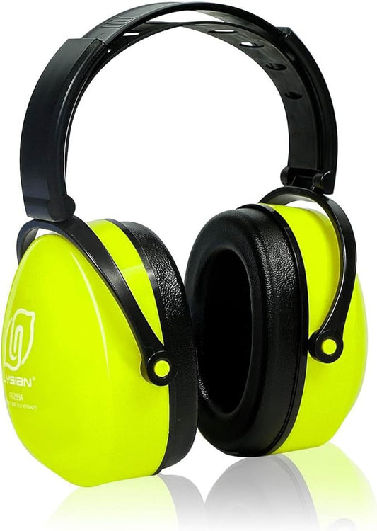 LYSIAN Foldable Noise Reduction Earmuffs, Hearing Protection Safety Ear Muffs for Shooting, Workshop,Loud Security Events