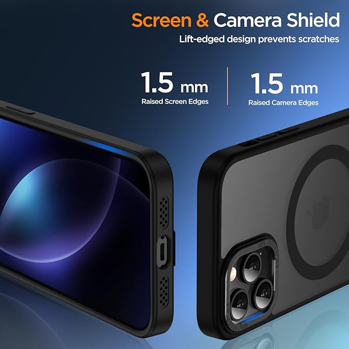 for iPhone 14 Pro Max Case with Kickstand, Compatible with MagSafe, [Invisible Stand] Anti-Slip Shockproof Military-Grade Protection, Magnetic Phone Case for iPhone 14Pro Max, Black