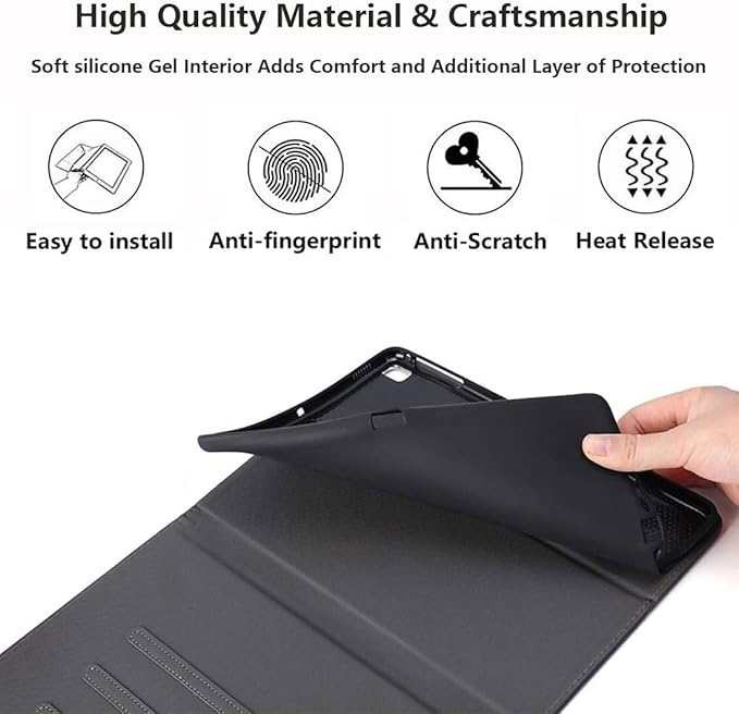 Case for Samsung Galaxy Tab A9 Plus 11 Inch 2023 Model (SM-X210/X216/X218), Slim Lightweight PU Leather Stand Cover with Auto Wake/Sleep, Cute Cartoon Cats