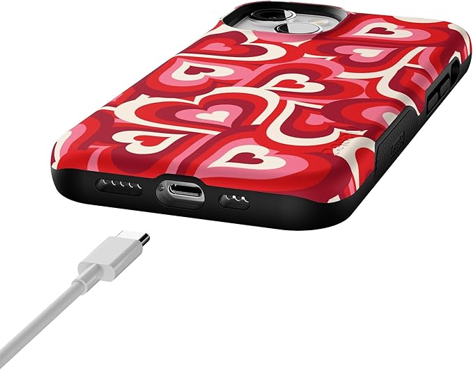 Casely iPhone 14 Case | Love Song Remix | Ombre Hearts | Compatible with MagSafe | Bold Protective Design