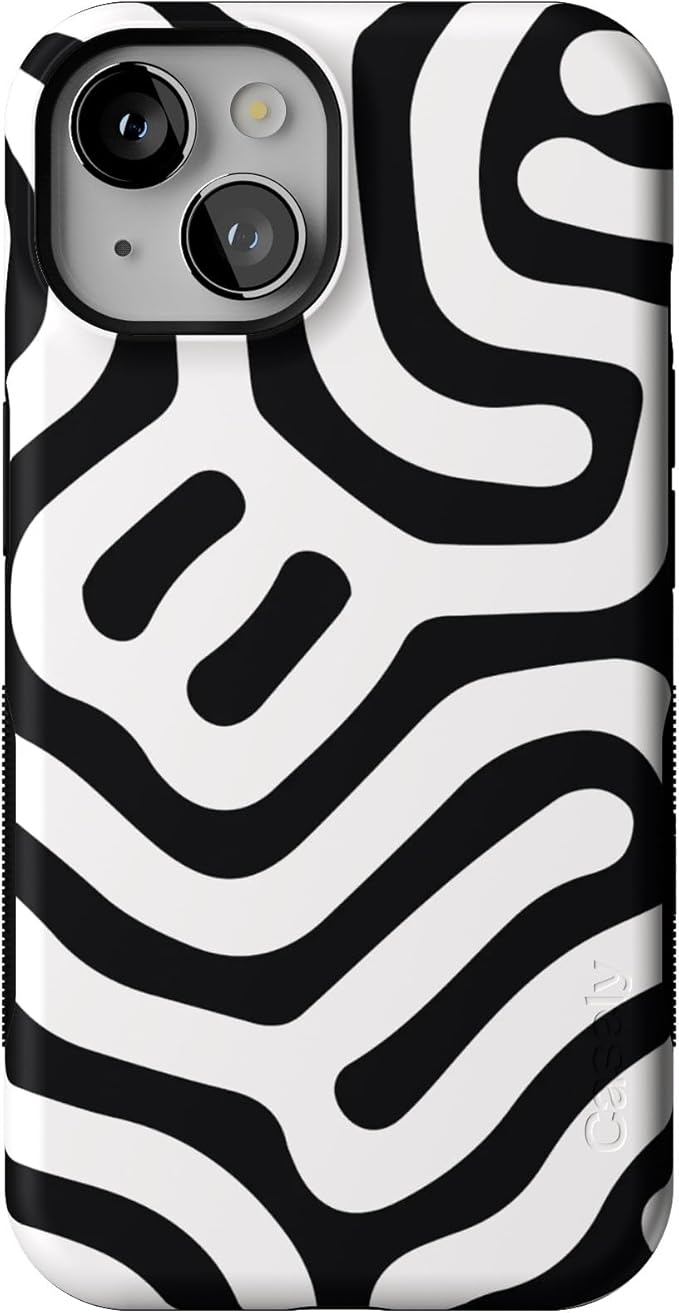 Casely iPhone 14 Case | Maze | High Contrast Design | Compatible with MagSafe | Bold Protective Design