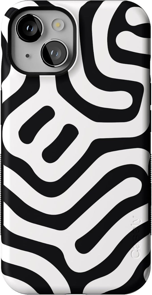 Casely iPhone 14 Case | Maze | High Contrast Design | Compatible with MagSafe | Bold Protective Design