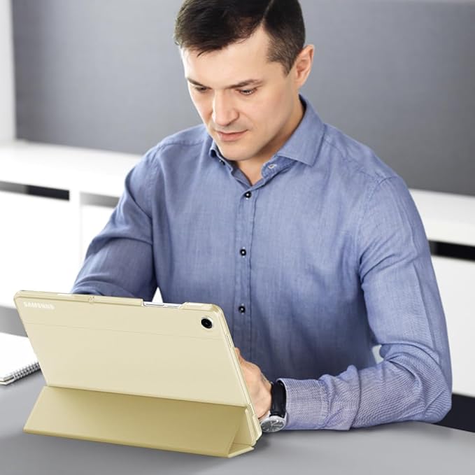 MoKo Case for Galaxy Tab A9+/A9 Plus 11 inch 2023, Slim Stand Protective Smart Cover with Hard PC Translucent Back Shell for Tab A9 Plus Tablet (SM-X210/X216/X218), Auto Wake/Sleep, Champagne Gold