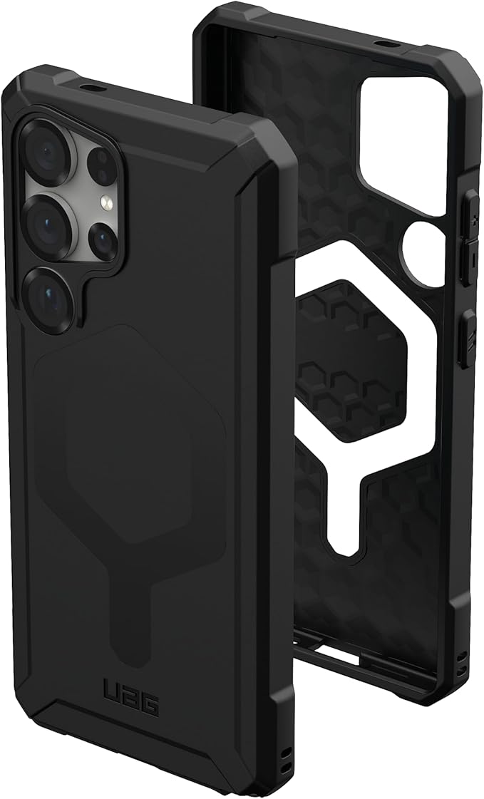 URBAN ARMOR GEAR UAG Designed for Samsung Galaxy S25 Ultra Case 6.9" Essential Armor - Compatible with Magnetic Charging Rugged Military Drop Tested Anti-Slip Protective Cover, Black