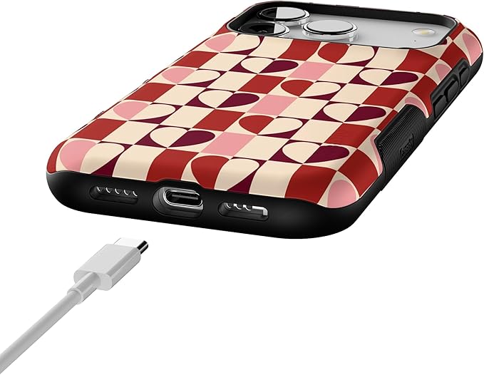 Casely iPhone 17 Pro Case | Love's a Game | Retro Hearts | Bold Protective Design | Compatible with MagSafe