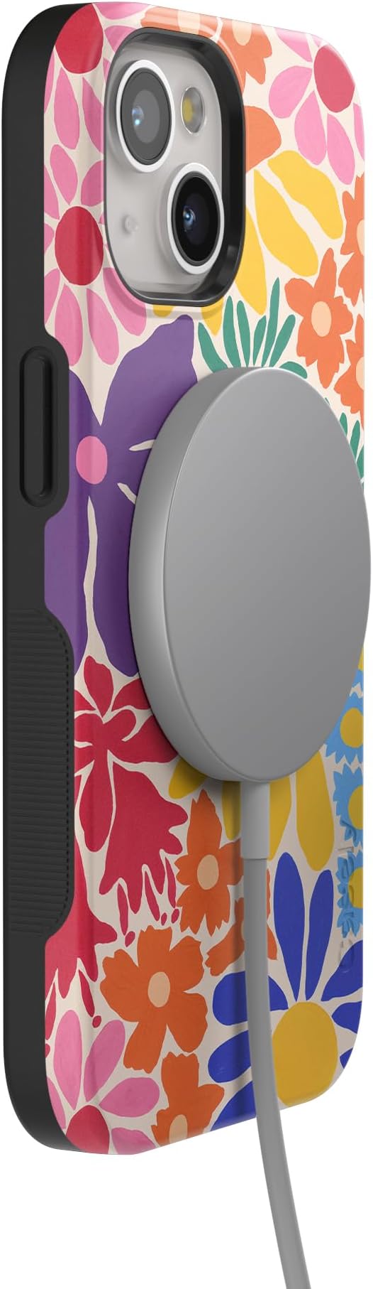 Casely iPhone 14 Case | Flower Patch | Multi-Color Floral | Compatible with MagSafe | Bold Protective Design