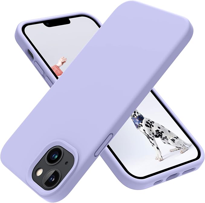OTOFLY Designed for iPhone 14 Case, Silicone Shockproof Slim Thin Phone Case for iPhone 14 6.1 inch (Light Purple)