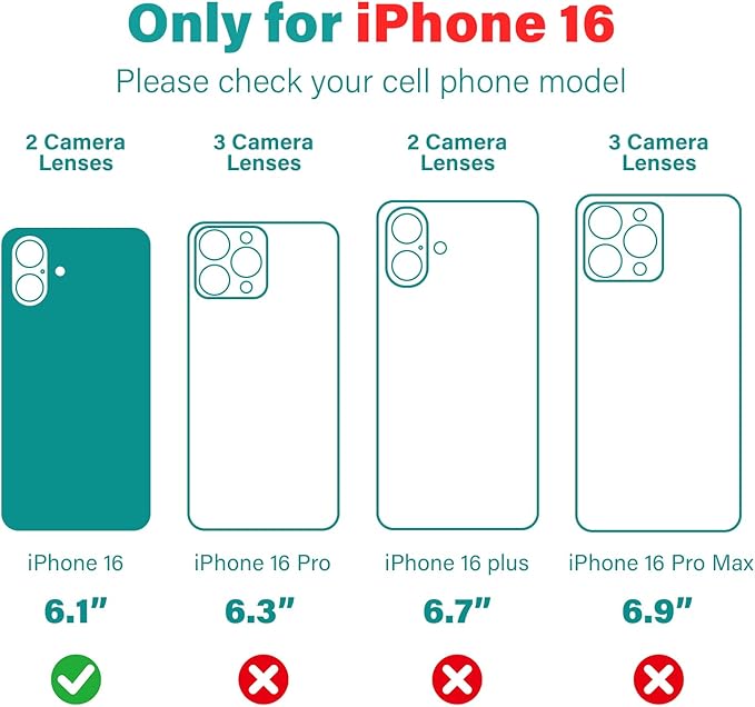 Compatible with iPhone 16 Case with Invisible Magnetic Ring Stand [Compatible with Magnetic] [Military Drop Protection] Shockproof Slim Hard Back Soft Edge Case 6.1 Inch, Black