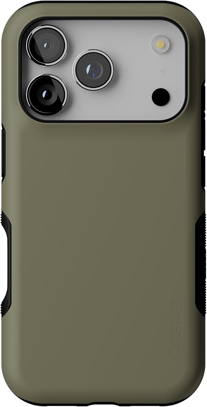 Casely iPhone 17 Pro Case | The Boyfriend Collection | Army Green | Bold Protective Design | Compatible with MagSafe