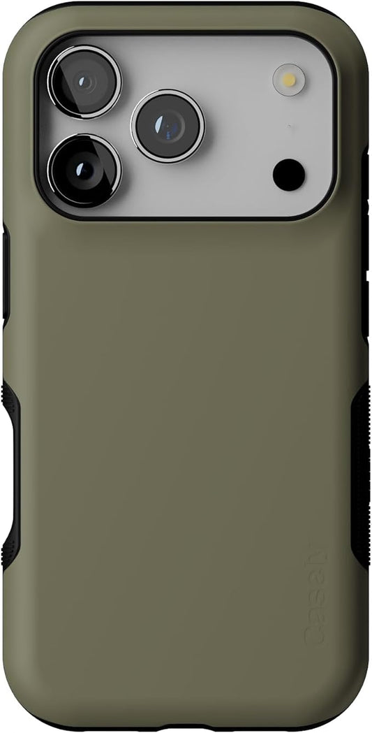 Casely iPhone 17 Pro Case | The Boyfriend Collection | Army Green | Bold Protective Design | Compatible with MagSafe