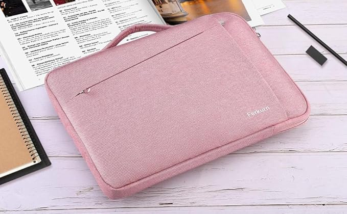 Ferkurn Laptop Case Sleeve for Men Women Chromebook Case Compatible with MacBook Air/Pro Lenovo Surface HP Dell ASUS Acer, 13.3 inch, Pink