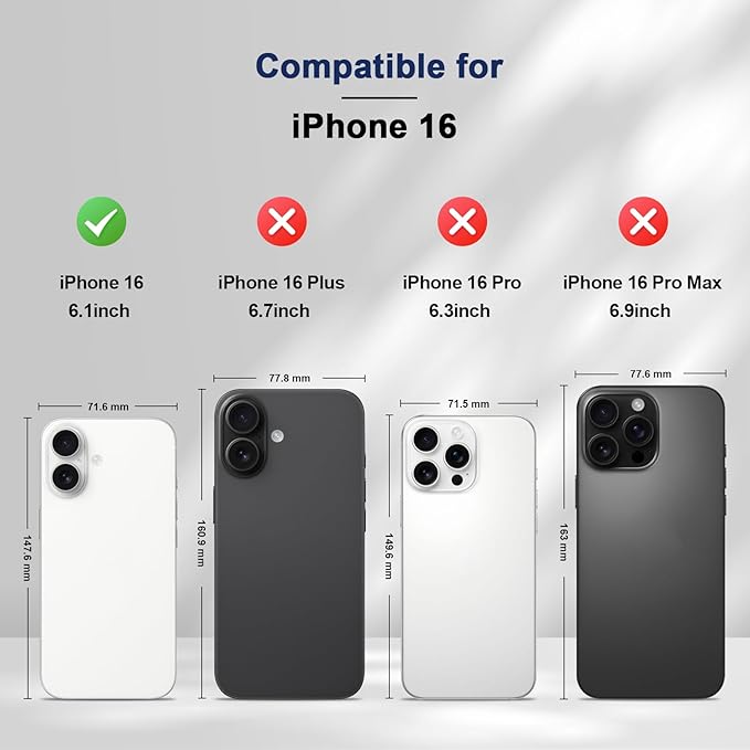 Jasonyu Flip Wallet Case for iPhone 16,Leather Magnetic Folio Cover with Card Holder,Kickstand - TPU Shockproof Durable Protective Phone Case,Blue