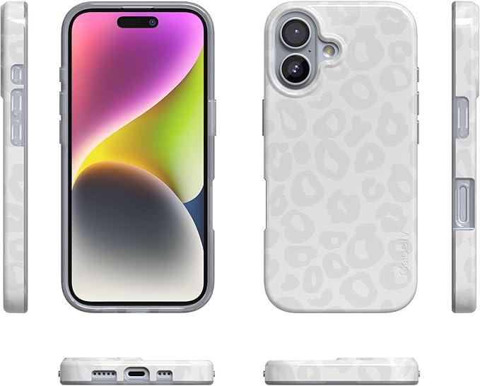 Casely iPhone 17 Case | Into The Wild | White Snow Leopard | Compatible with MagSafe | Classic Ultra Slim Design