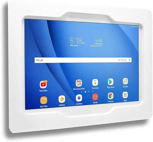 TABcare Security Anti-Theft Acrylic VESA Enclosure for Amazon Fire 7 2015 2017 2019 with Free Wall Mount Kit (White, Fire 7)