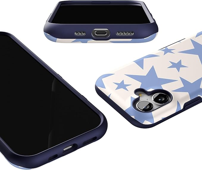 Casely iPhone 17 Case | Stars Align | Blue & White Stars | Bold Protective Design | Compatible with MagSafe