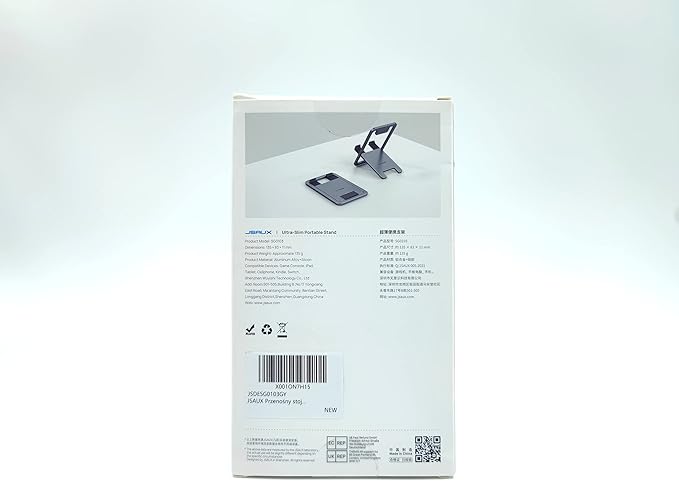 JSAUX Universal Tablet Stand, Portable Foldable Tablet Holder for Desk Compatible with iPad mini/Air, Samsung Galaxy Tab, Kindle Fire, Steam Deck, Switch 2, ROG Ally, iPhone and Other Tablets-Gray