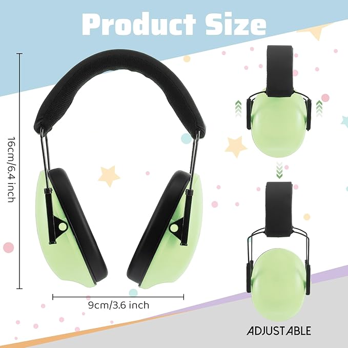 Amylove 6 Pcs Kids Noise Cancelling Headphones 27db Adjustable Earmuffs for Autism Sensory Toddler Children(Gentle Colors)