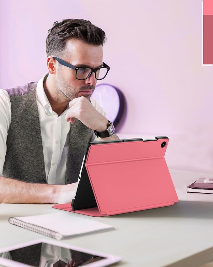 MoKo Case for Samsung Galaxy Tab A9 Plus 11-Inch 2023, Multi-Angle Viewing Slim Back Shell Protective Cover Case with Auto Wake/Sleep for Galaxy Tab A9+ Tablet SM-X210/SM-X216/SM-X218, Watermelon Red