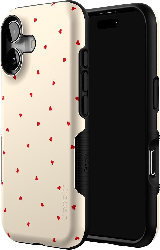 Casely iPhone 17 Case | Be Mine | Tiny Hearts | Bold Protective Design | Compatible with MagSafe