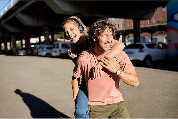 JBL Live 460NC wireless on-ear Noise Cancelling headphones with 50H battery, microphone for calls, lightweight and comfortable, and Alexa Built-in (Optimized for Android), iOS compatible (Blue)