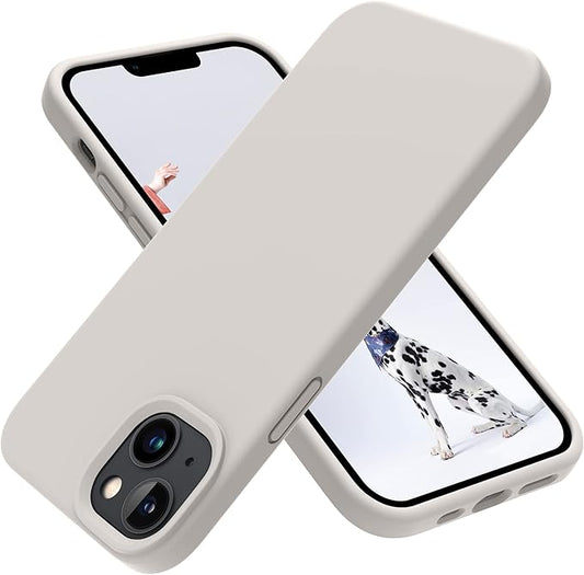 OTOFLY Designed for iPhone 14 Case, Silicone Shockproof Slim Thin Phone Case for iPhone 14 6.1 inch (Stone)