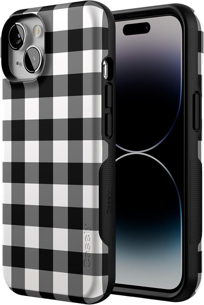 Casely iPhone 14 Case | Check Me Out | Checkerboard | Compatible with MagSafe | Bold Protective Design