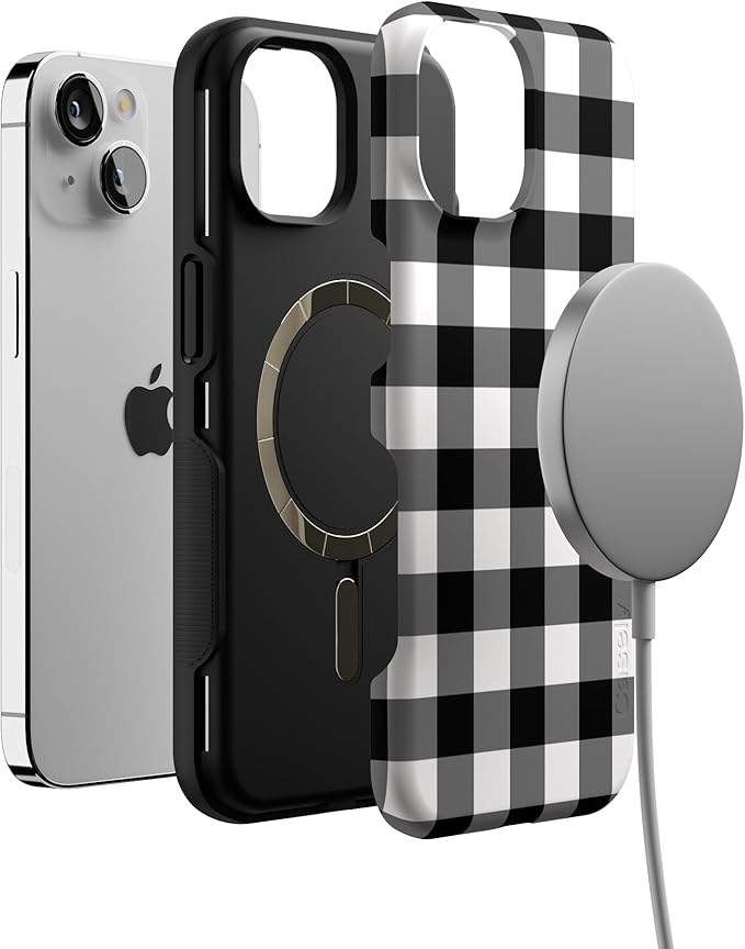 Casely iPhone 14 Case | Check Me Out | Checkerboard | Compatible with MagSafe | Bold Protective Design