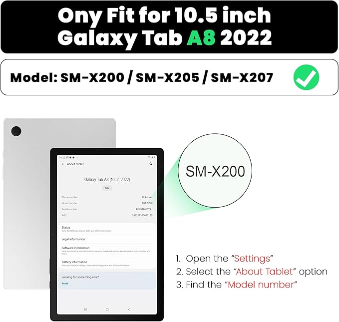 SEYMAC for Samsung Galaxy Tab A8 Case 10.5 Inch (SM-X200/ X205/ X207), Heavy Duty Full-Body Shockproof Protective Case with Screen Protector, Rotating Stand, Hand/Shoulder Strap and Pen Holder, Green