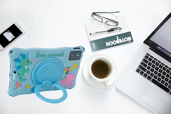 Tablet Case for Lenovo Tab M11 TB330FU 11"/ Pad 2024 TB331FC,Soft Anti-Stress Silicone Case with Rotate Stand/Pencil Holder/Shoulder Strap/Pen for Lenovo Tab M11 11 inch (Sky Blue)