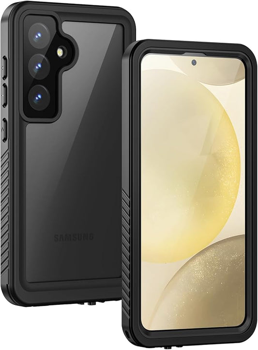 Lanhiem for Samsung Galaxy S24+ Plus Phone Case, IP68 Waterproof Dustproof Case with Built-in Screen Protector, Rugged Full Body Shockproof Protective Cover for Galaxy S24 Plus 6.7 Inch, Black