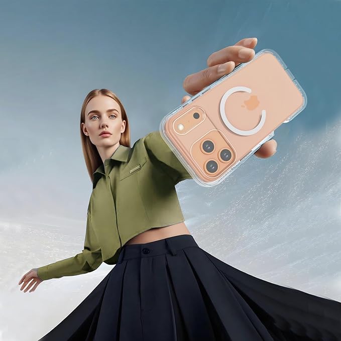 Designed for iPhone 17 Pro Case,[Compatible with Magsafe] [Non-Yellowing] [Without Screen Protector] Shockproof/Dust/Drop Proof 3-Layer Full Body Protection Rugged Heavy Duty Cover, Clear