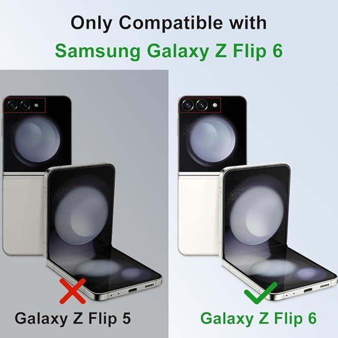 Case for Samsung Galaxy Z Flip 6, Matte Cover with Stand, Anti-Scratch Translucent Back & TPU Connector, Z Flip6 5G Phone Case, Drop Resistance (Without Hinge+Matte Black)