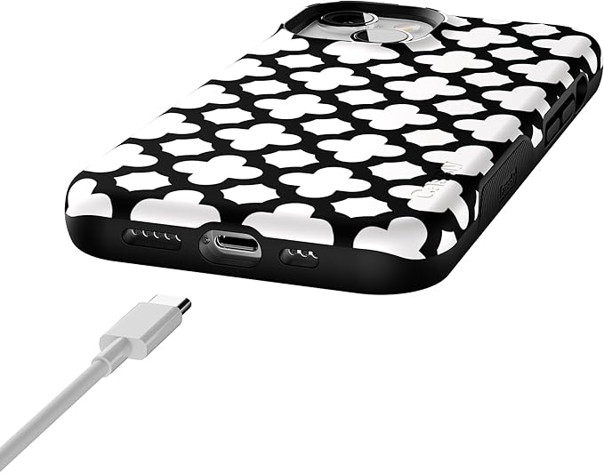 Casely iPhone 14 Case | Lattice Tile | High Contrast Design | Compatible with MagSafe | Bold Protective Design