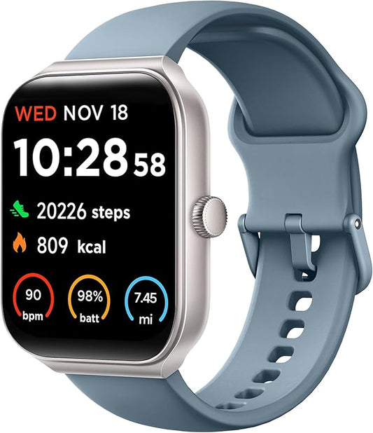 Smart Watch for Men Women Alexa Built-in, 1.95" Fitness Tracker with Answer/Make Calls, IP68 Waterproof/Heart Rate/Sleep Tracker/100 Sports, Fitness Watch Compatible iOS Android