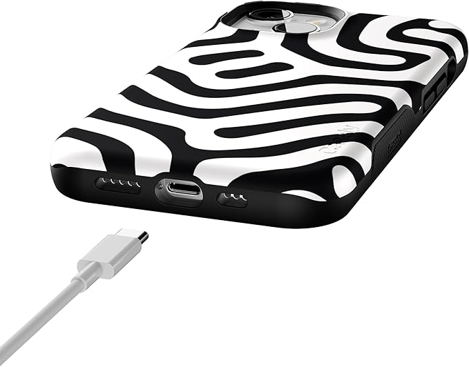 Casely iPhone 14 Case | Maze | High Contrast Design | Compatible with MagSafe | Bold Protective Design