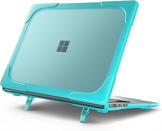 Batianda Heavy Duty Case for 13.8 inch Microsoft Surface Laptop 2024 (7th Edition) with Fold Kickstand Includes Keyboard Cover Screen Protector - Shockproof Stylish & Durable Protective Cover, Blue