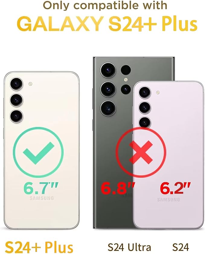 DEERLAMN Case for Samsung Galaxy S24+ Plus with Slide Camera Cover+Screen Protector (1 Pack), Rotated Ring Kickstand Military Grade Shockproof Protective Cover-Olive Green