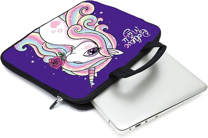 Laptop Sleeve Case 11.6" 12.1 Inch Neoprene Laptop Sleeve/Notebook Computer Pocket Case/Chromebook Case/Tablet Briefcase Carrying Bag Compatible For Men， Women ，boys， girls (cute unicorn)