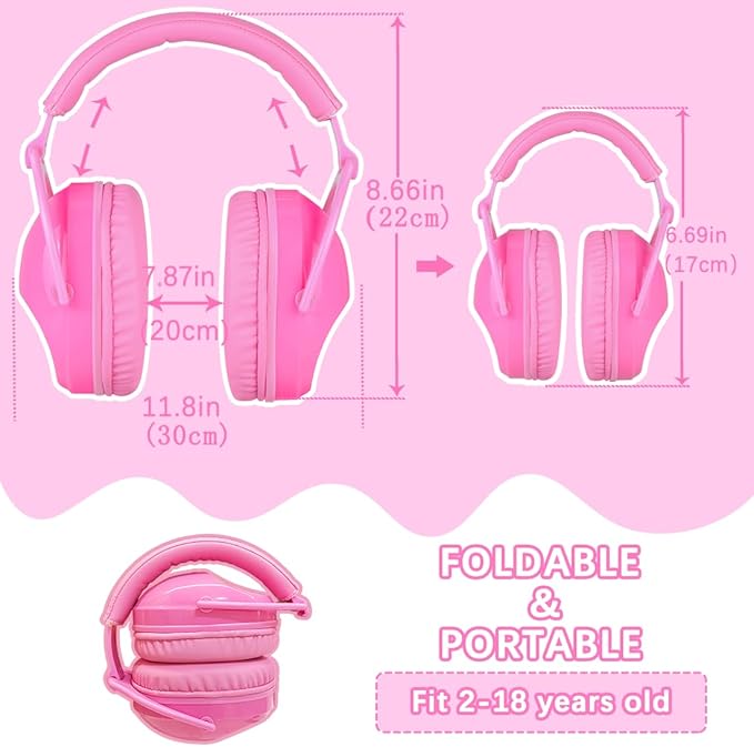 ZOHAN Kids Ear Protection 2 Pack,Kids Noise Canceling Headphone for Concerts, Monster Truck, Fireworks
