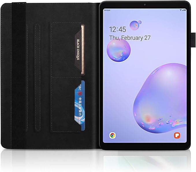 Case for Samsung Galaxy Tab A 8.0 2019 Case SM-T290 /T295 Premium PU Leather Flip Wallet Cover Folio Stand Case Shell with Pencil Holder Card Pockets for Galaxy Tab A 8.0 inch Tablet - Black