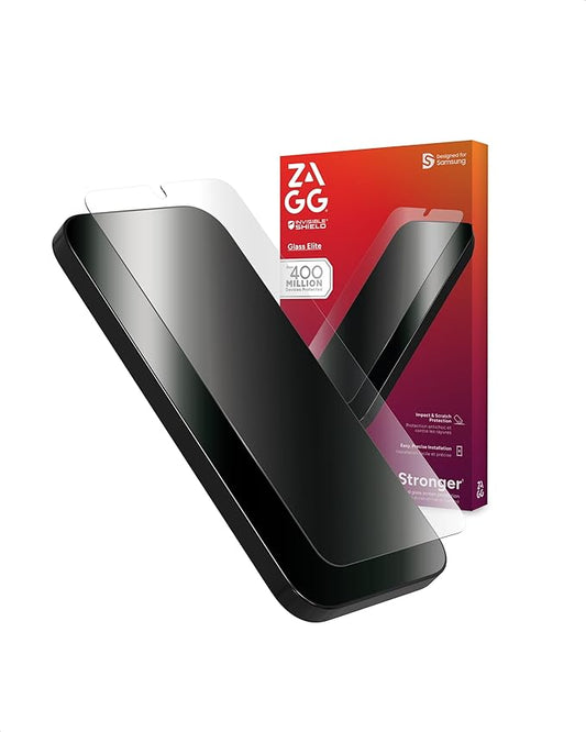ZAGG Glass+ Samsung Galaxy A36 5G Screen Protector – Extreme Impact & Shatter Protection, Scratch-Resistant, Smudge-Resistant, Fingerprint Scanner Compatible, InvisibleShield, Easy Installation