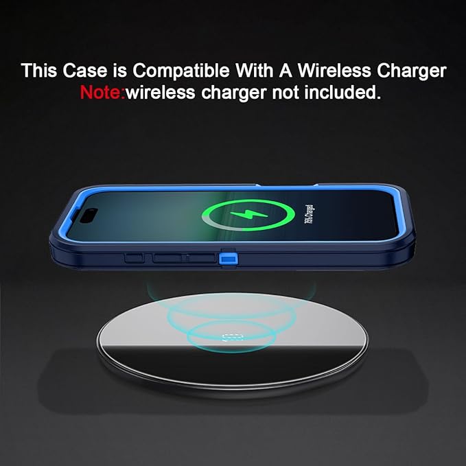 for iPhone 16 Case Shockproof Dust/Drop Proof 3-Layer Full Body Protection [Without Screen Protector] Rugged Heavy Duty Cover Case for Apple iPhone 16 6.1" 2024,Navy Blue