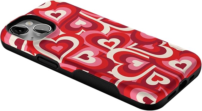 Casely iPhone 14 Case | Love Song Remix | Ombre Hearts | Compatible with MagSafe | Bold Protective Design