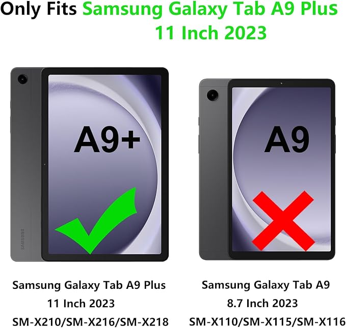 for Samsung Galaxy Tab A9 Plus Case,Ultra Slim Magnetic Cover for Galaxy Tab A9+ 5G Tablet Case,GD