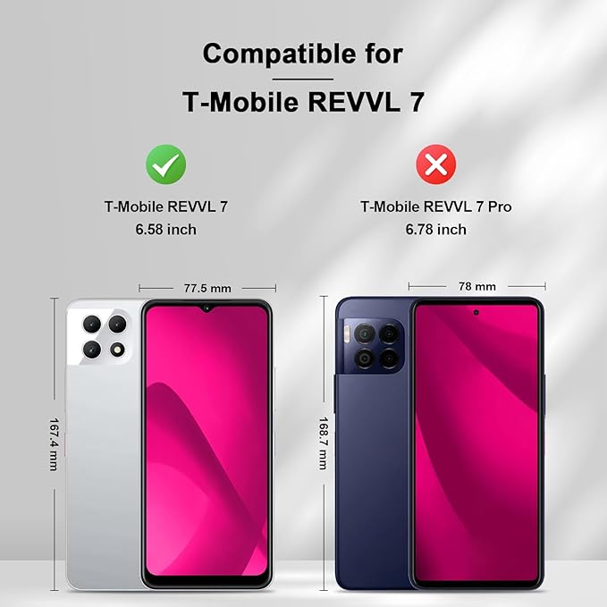 Jasonyu Flip Wallet Case for T-Mobile Revvl 7,Leather Magnetic Folio Cover with Card Holder,Kickstand - TPU Shockproof Durable Protective Phone Case,Black