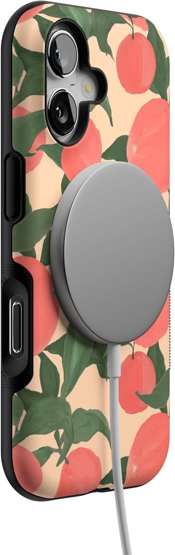 Casely iPhone 17 Case | Feeling Peachy | Blush Vines | Bold Protective Design | Compatible with MagSafe