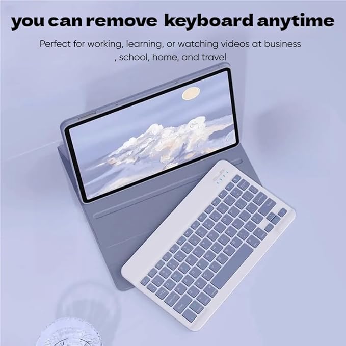 Keyboard Case for Lenovo Tab M11 2024 Model (TB330FU/TB330XU), Slim Flip Case with Magnetically Detachable Candy Color Keyboard for Lenovo Tab M11 11-inch, Blue